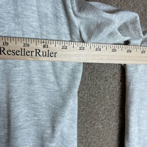 Polo Ralph Lauren Long Cardigan Womens Medium Gray Open Asymmetric Viscose Silk - Picture 7 of 9